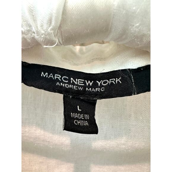 MARC NEW YORK | White Linen Blend Button Front Blazer Jacket | Large - Picture 6 of 7